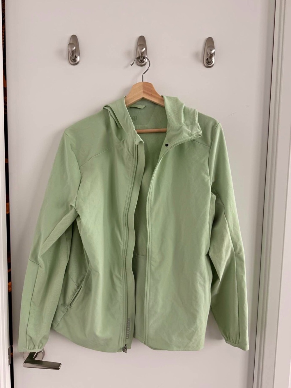 Light Green men’s Hooded rain Jacket